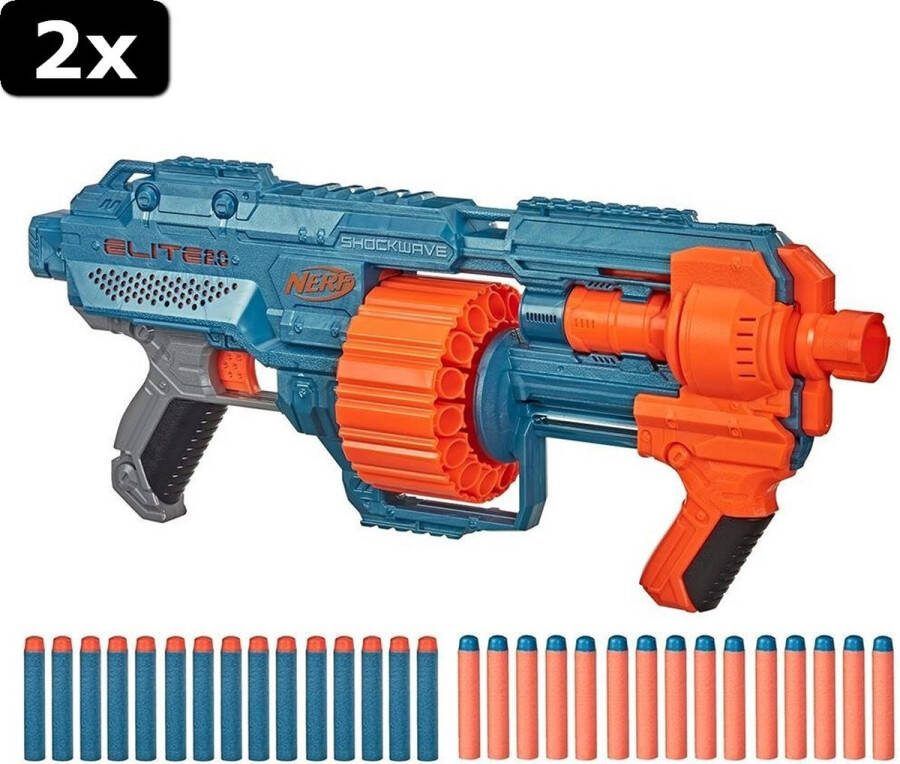 NERF 2x Elite 2.0 Shockwave RD 15 Blaster + 30 Darts