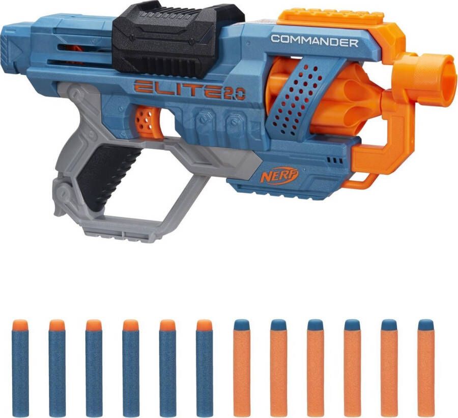 NERF speelpistool Elite 2.0 Commander RD 6 36 4 cm blauw oranje