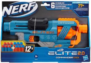 NERF speelpistool Elite 2.0 Commander RD 6 36 4 cm blauw oranje