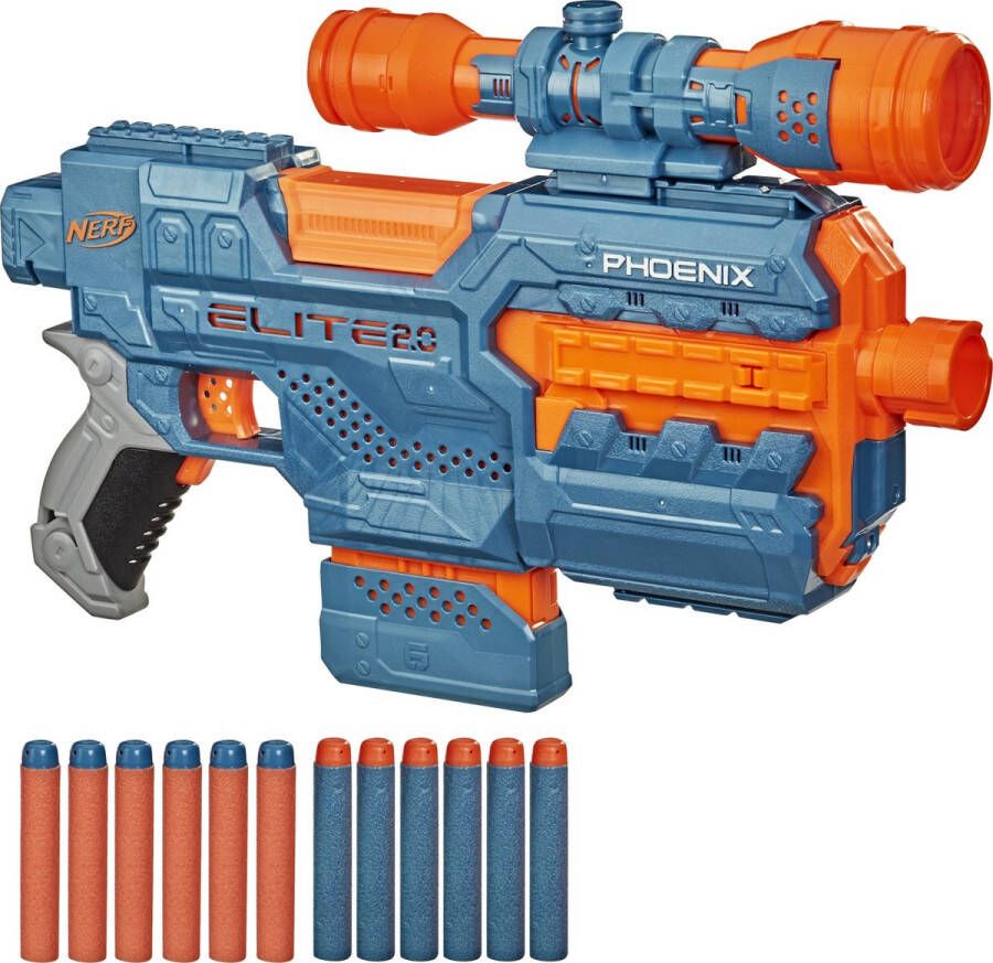 NERF speelpistool Elite 2.0 Phoenix 40 6 cm blauw oranje