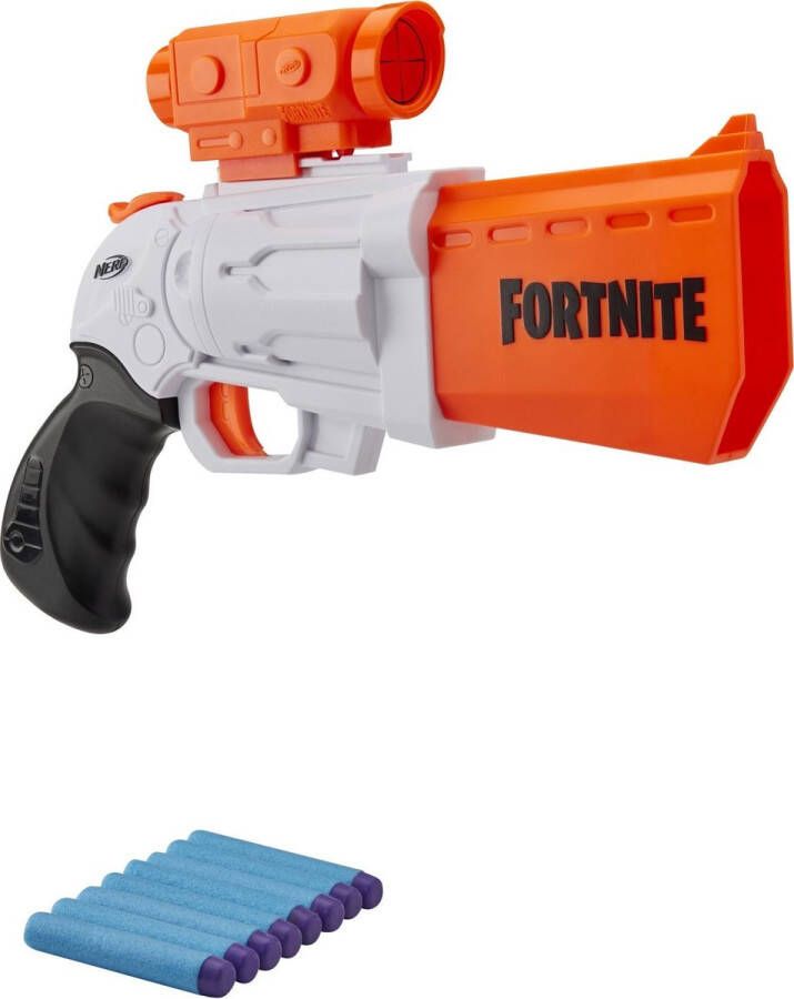 NERF blaster Fortnite SR 35 6 cm wit oranje 9-delig