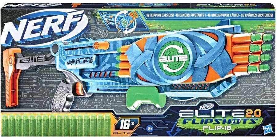 NERF HASBRO ELITE 2.0 FLIPSHOTS FLIP-16 GUN