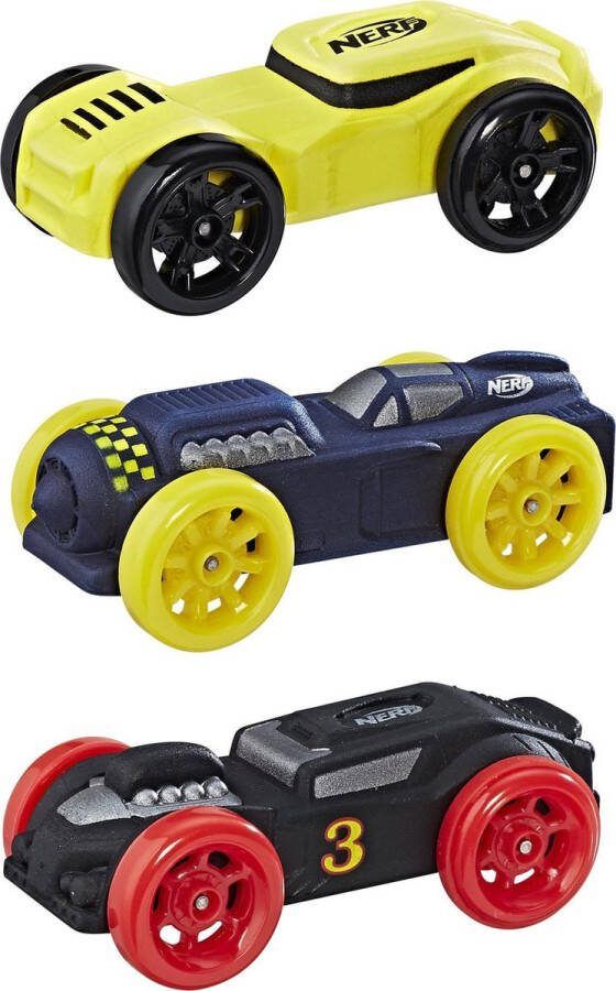 NERF Nitro Foam Car Refill 3 stuks geel blauw en zwart