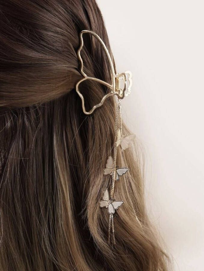 Nerissa Luxe haarklem Vlindervorm- Haarclip Haarspeld Haaraccessoires Bruiloft- Goud