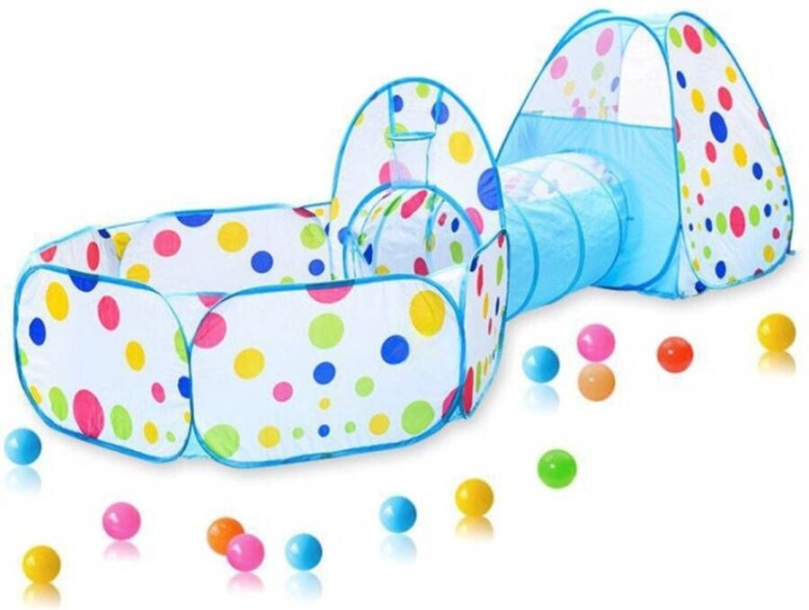 Nerissa Speeltent voor Kinderen Kruiptunnel- Speelgoed- Tent- Opvouwbaar- Incl Draagtas