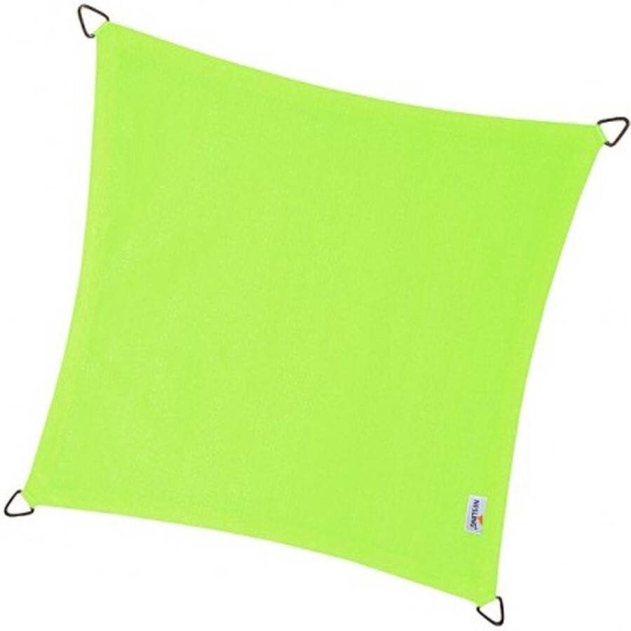 Nesling Coolfit schaduwdoek vierkant lime groen 5 x 5 x 5 meter