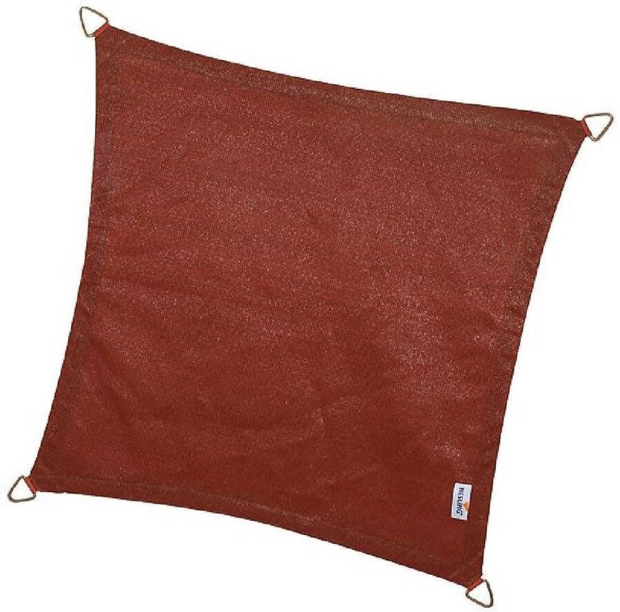 Nesling Coolfit schaduwdoek vierkant terracotta 5 x 5 x 5 meter
