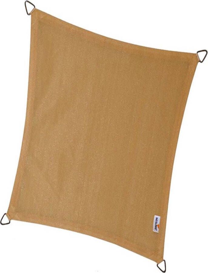 Nesling Coolfit schaduwdoek rechthoek zand 3 x 5 meter