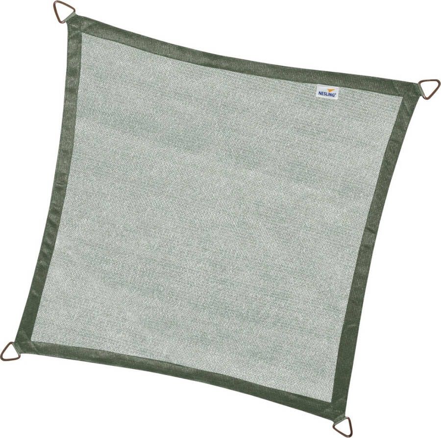 Nesling Coolfit schaduwdoek vierkant lime olijf 3.6 x 3.6 x 3.6 meter