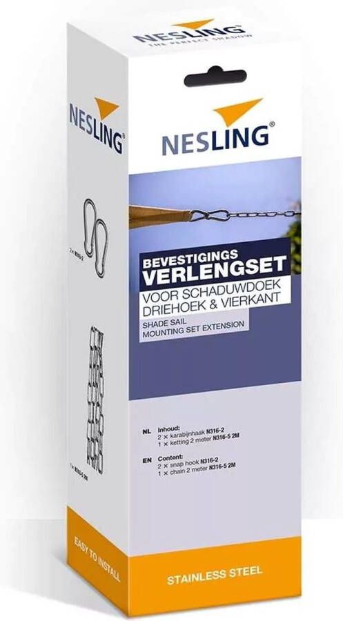 Nesling Verlengset Schaduwdoek Driehoek en Vierkant