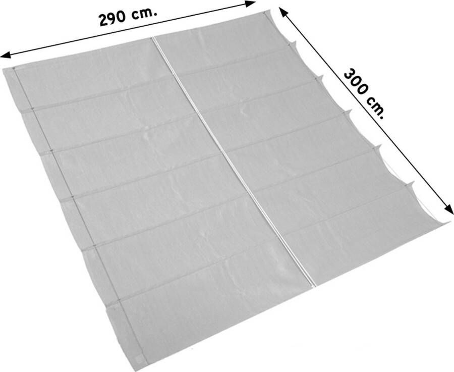 Nesling Coolfit harmonica schaduwdoek gebroken wit 2.9 x 3 meter