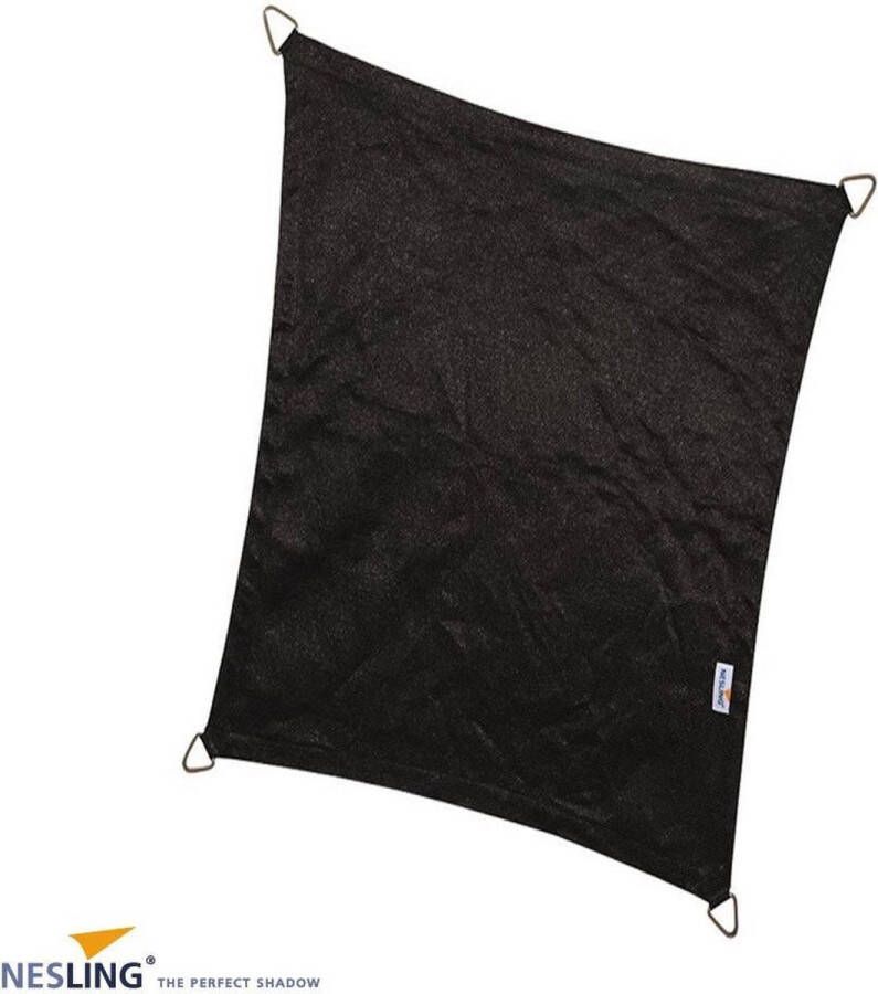 Nesling Coolfit schaduwdoek rechthoek zwart 3 x 4 meter