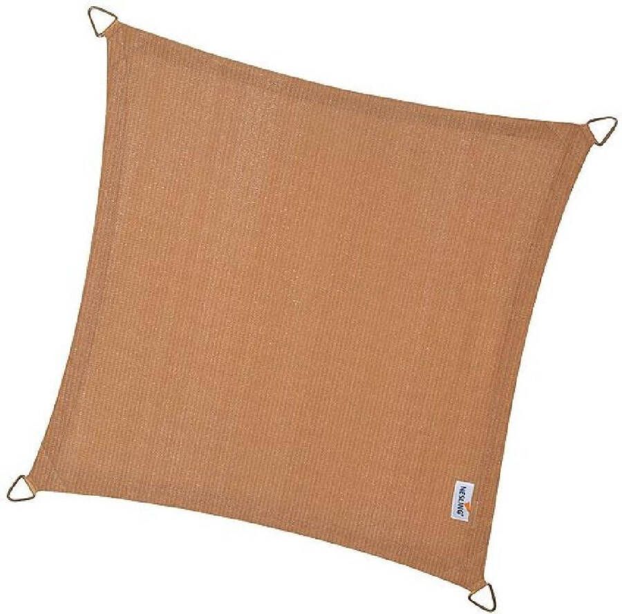 Nesling Coolfit schaduwdoek vierkant zand 5 x 5 x 5 meter