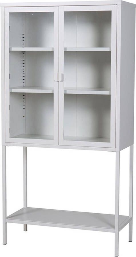 Nest Living Claes Metalen Vitrinekast met Glazen Deuren B 75 cm