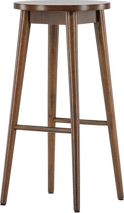 Nest living Jur houten barkruk donkerbruin 75 cm