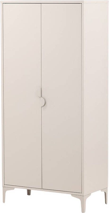 Nest Living Raf metalen kledingkast beige 183 x 85 cm