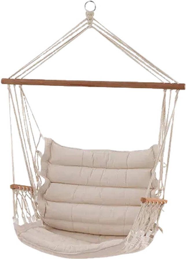 Nest outdoor Fedde katoenen tuin hangstoel gebroken wit