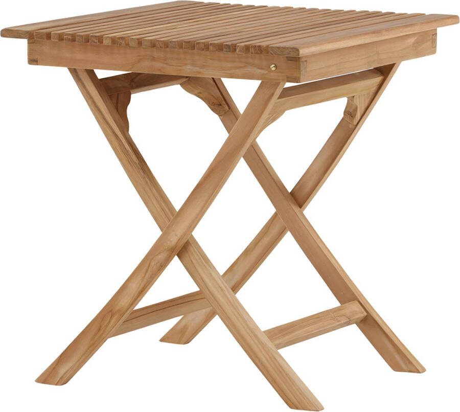 Nest outdoor Joan Houten Tuintafel Inklapbaar Teakhout Terrastafel Buitentafel Weerbestendig 70 x 70 cm