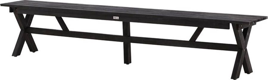 Nest outdoor Leon houten tuinbank zwart 230 x 45 cm