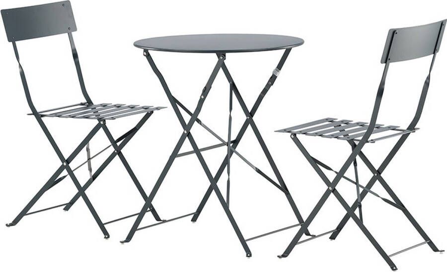 Nest outdoor Lovisa metalen tuinset donkergrijs