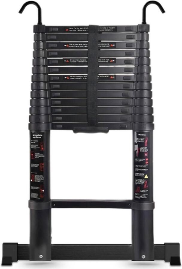 Nestling Telescoopladder 5.4 Meter Telescopische Vouwladder Telescopische Ladder Inklapbaar Soft Close Verstelbaar