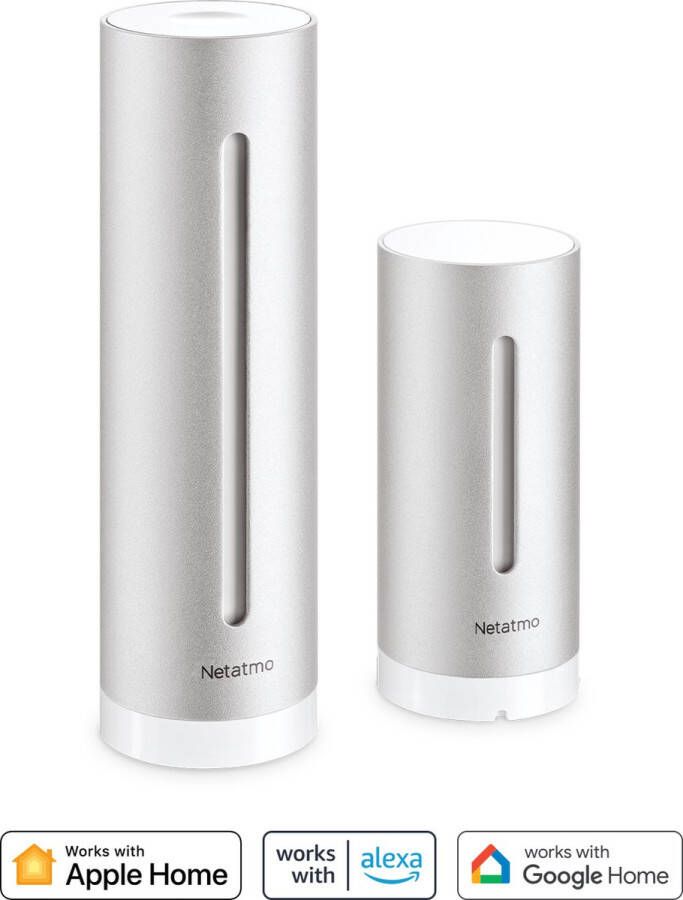 Netatmo NWS01-EC Weerstation Bediening via app Digitaal CO-2 meter