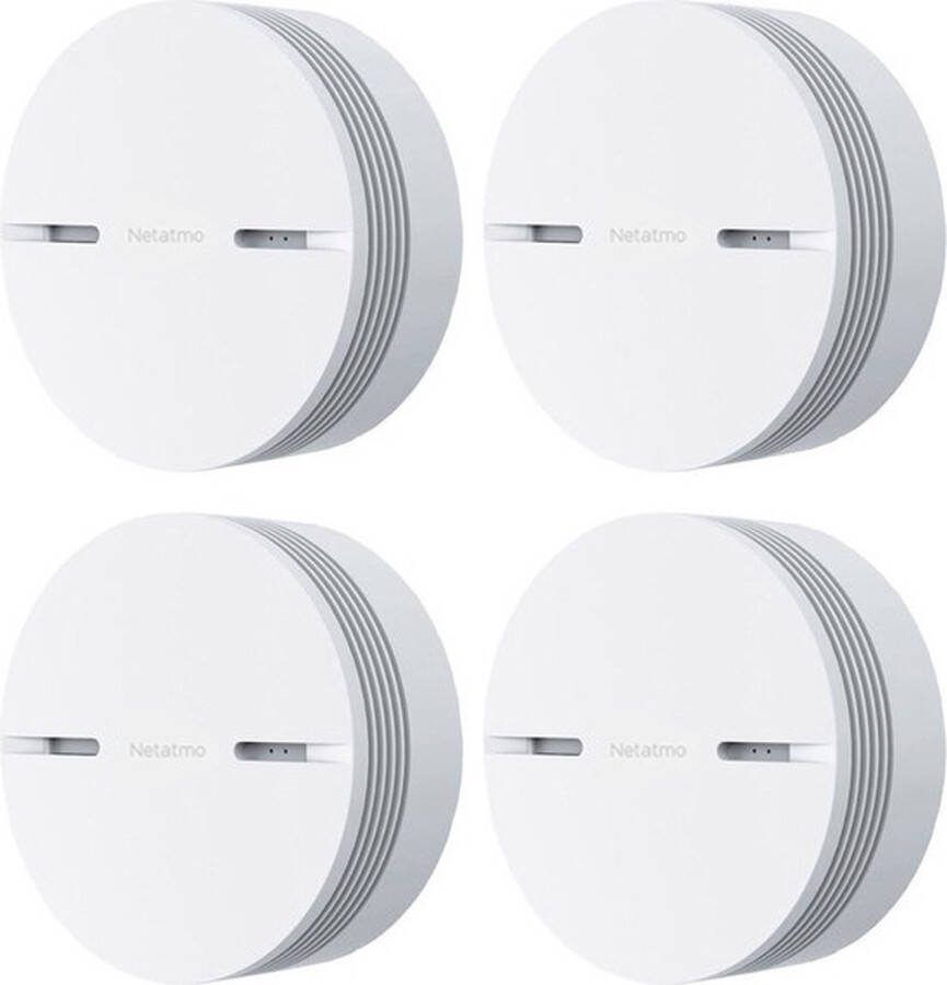 Netatmo Slimme Rookmelder 10 jaar batterij 4 Pack