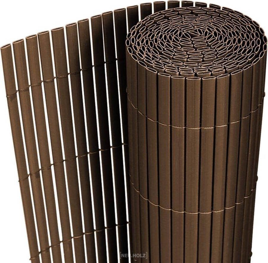 Neu.haus Flexibele tuinscherm balkonscherm PVC 1 5x3 m bruin
