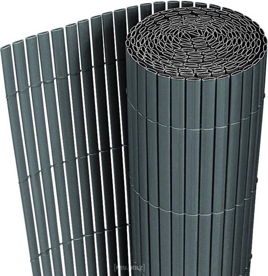 Neu.haus Flexibele tuinscherm balkonscherm PVC 1 5x3 m grijs