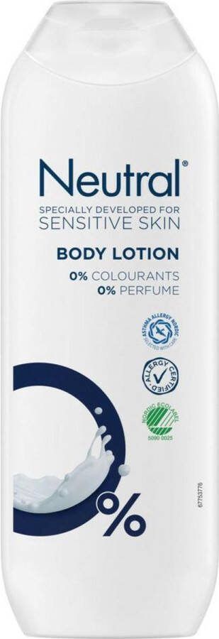 Neutral 0% Bodylotion Normaal bevat 0% parfum en 0% kleurstof 6 x 250 ml