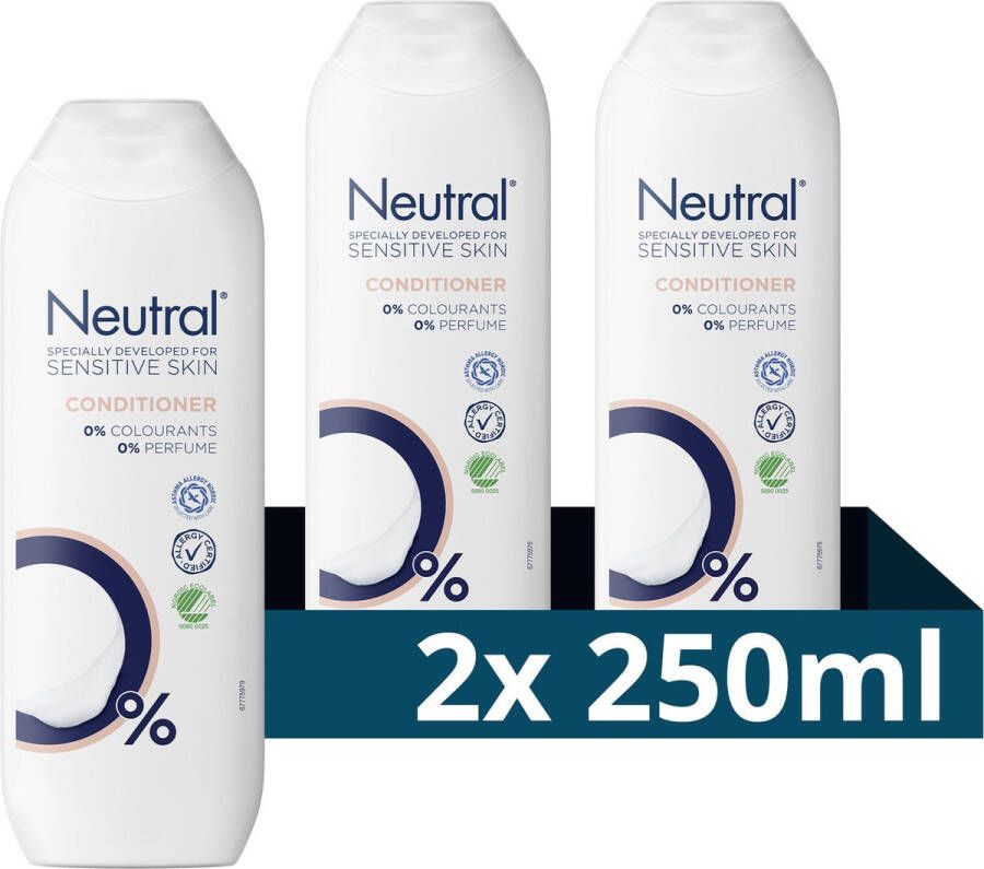 Neutral 0% Parfumvrije conditioner 6 x 250 ml voordeelverpakking