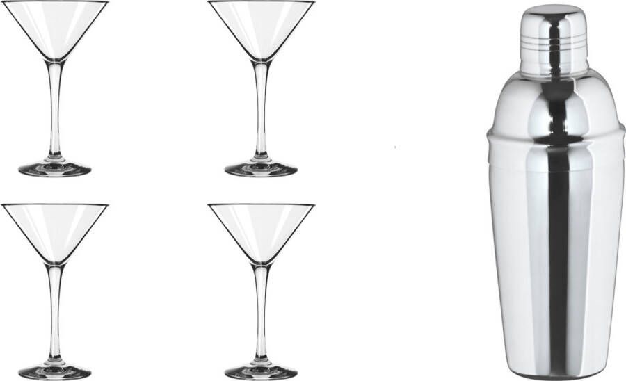 James Cooke Cocktailset Incl. shaker MARTINI Cocktail 26 cl 5-delig