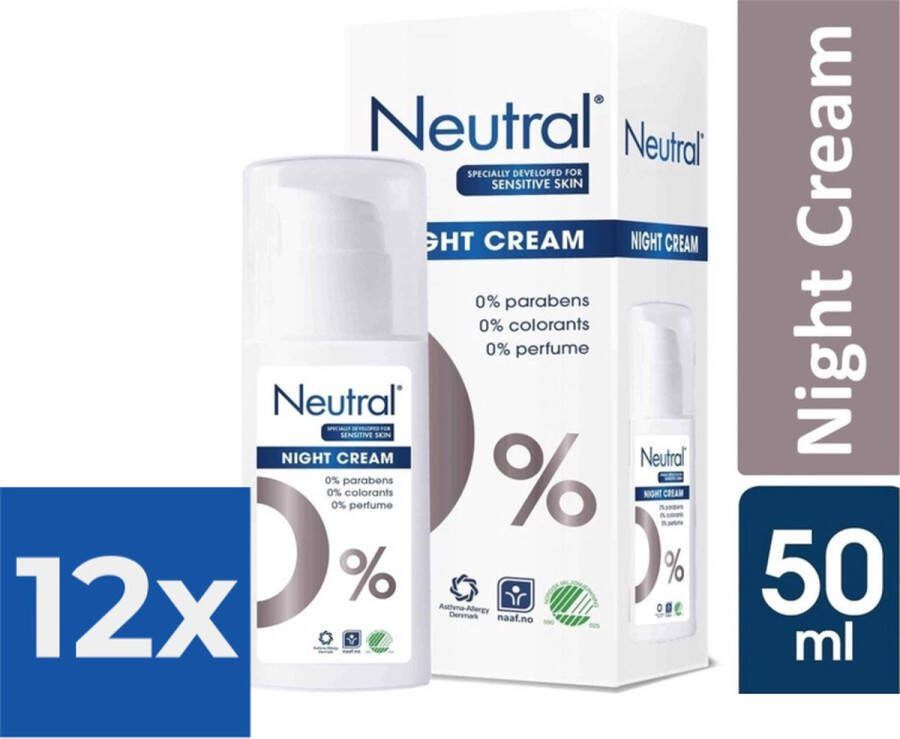 Neutral Nacht Cream 50 ml Voordeelverpakking 12 stuks