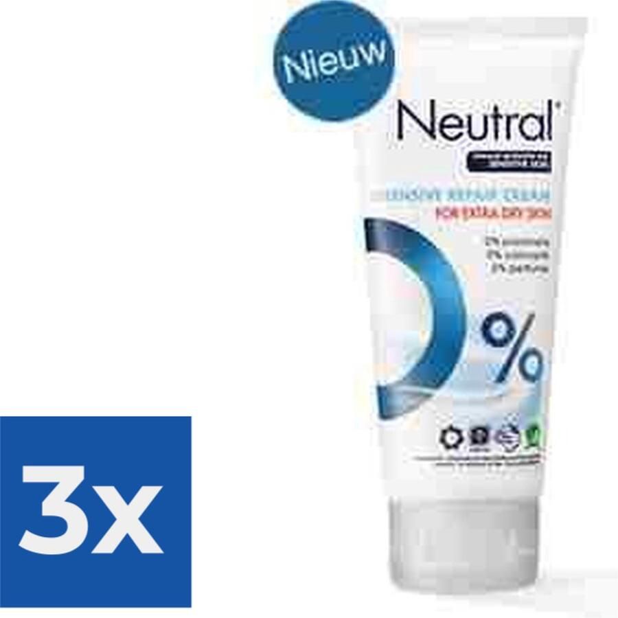 Neutral 0% Intensive Repair Cream 100 ml Bodycrème Voordeelverpakking 3 stuks