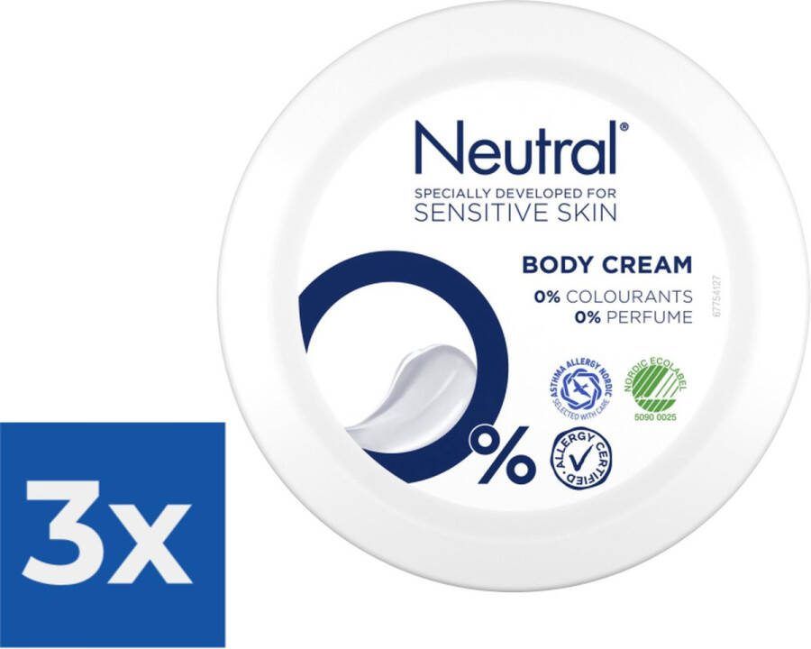 Neutral Parfumvrij Body Cream 250 ml Voordeelverpakking 3 stuks