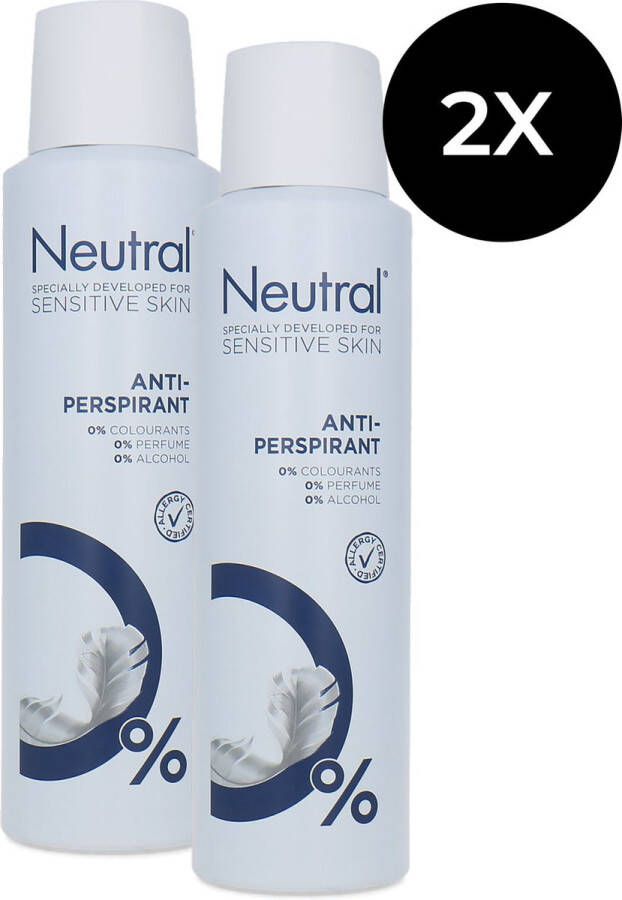 Neutral Sensitive Skin Anti-Perspirant Deo Spray 2 x 150 ml
