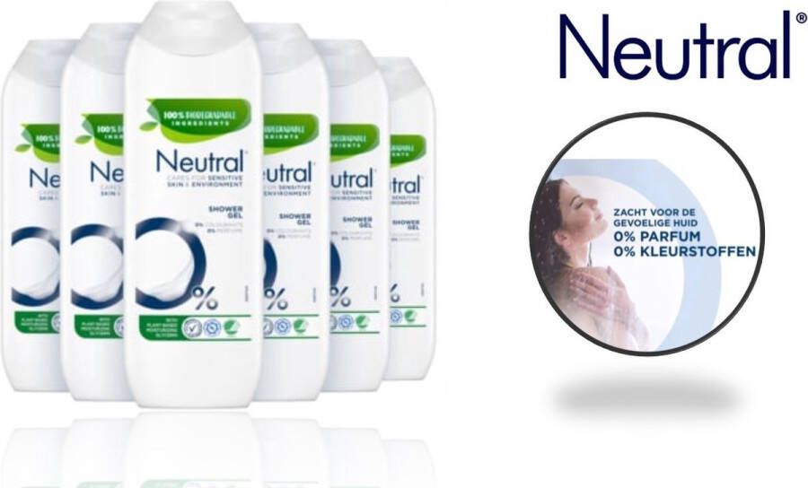 Neutral Sensitive Skin Douchegel 6 x 250 ml Voordeelverpakking