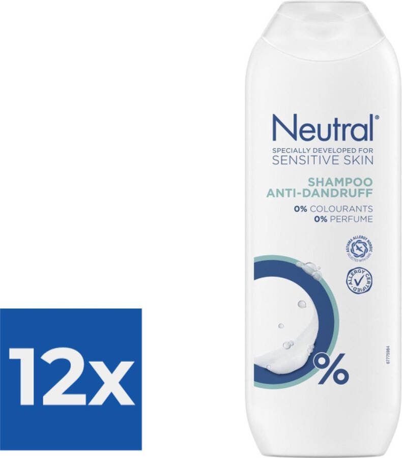 Neutral Shampoo Anti-Roos 250 ml Voordeelverpakking 12 stuks