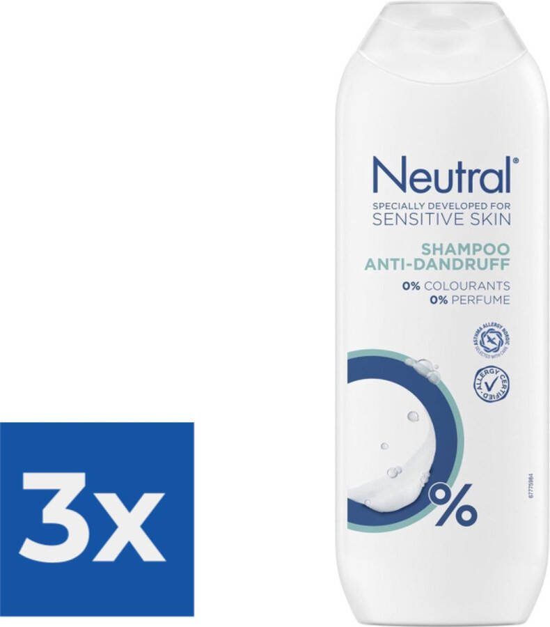Neutral Shampoo Anti-Roos 250 ml Voordeelverpakking 3 stuks