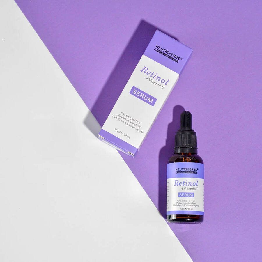 Neutriherbs Retinol Met Vitamine E & Hyaluronzuur Gezichtsserum Collageen Anti Aging Celvernieuwing Anti-Acne