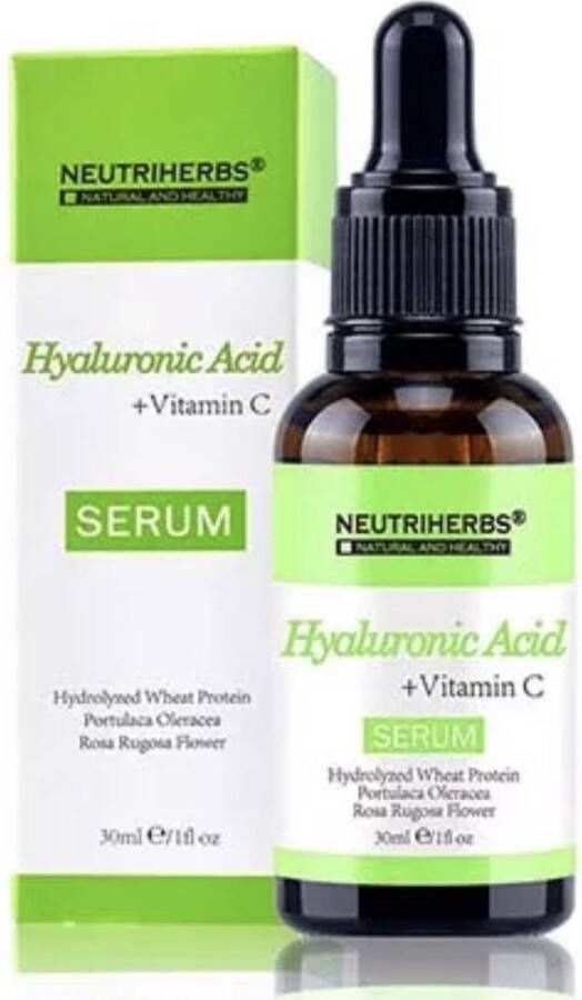 Neutriherbs Vitamine C Hyaluronzuur Gezichtsserum Collageen Anti Rimpel Anti Acne Tegen Pigmentvlekken 30ml