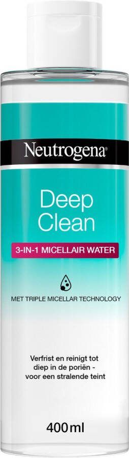 Neutrogena Deep Clean 3-in-1 micellair water zachte micellaire gezichtstoner gezichtsreiniging met intensieve werking tot diep in de huid 1 x 400 ml