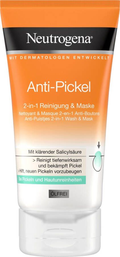 Neutrogena Gezichtsmasker Anti-Puistjes 2in1 Reiniging & Masker 150 ml