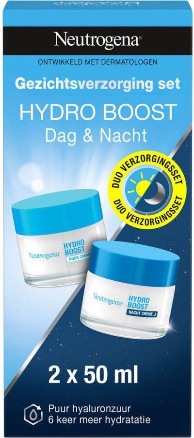Neutrogena Hydro Boost Dag & Nacht Set hydraterende dagcrème en nachtcrème voor een energieke en soepele huid 2 x 50ml