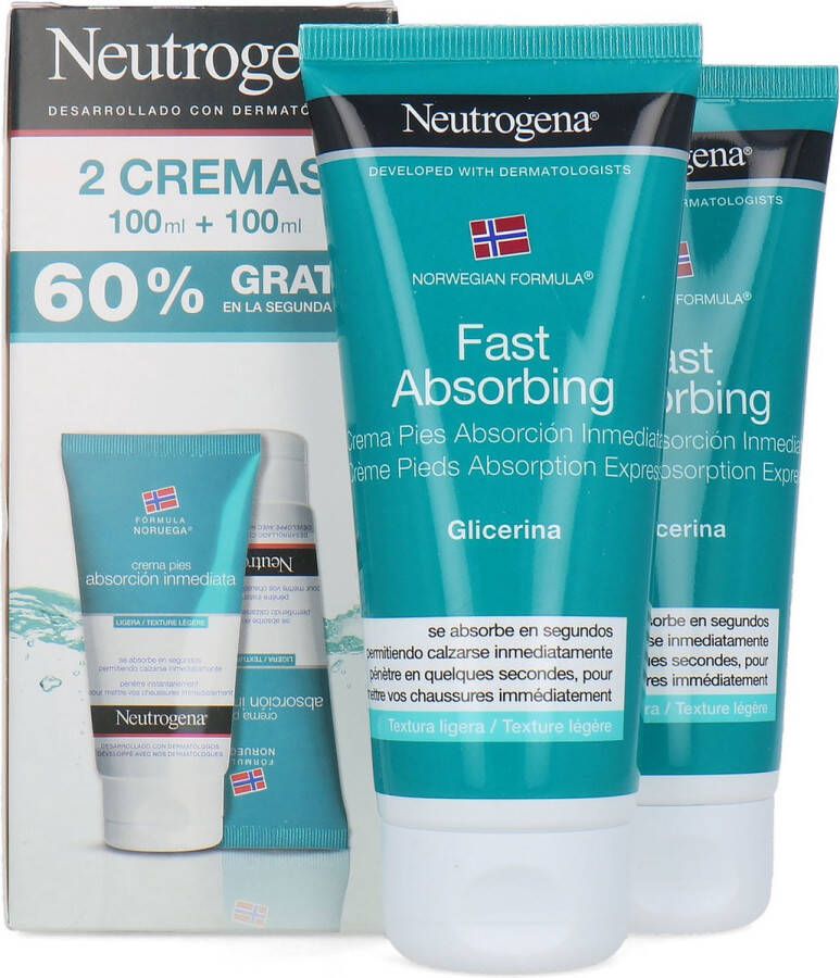 Neutrogena Immediate Absorption Foot Cream 2 x 100 ml (Spaanse Versie)