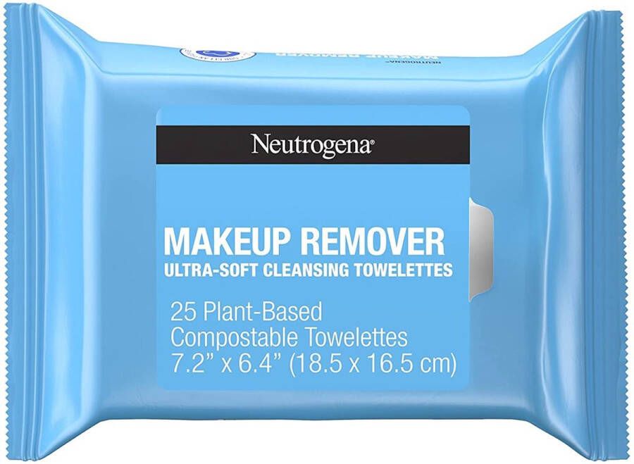 Neutrogena Makeup Remover Cleansing Towelette Singles Make-up remover Diepe gezichtsreiniger Reinigingsdoekjes Duo pak 2 stuks