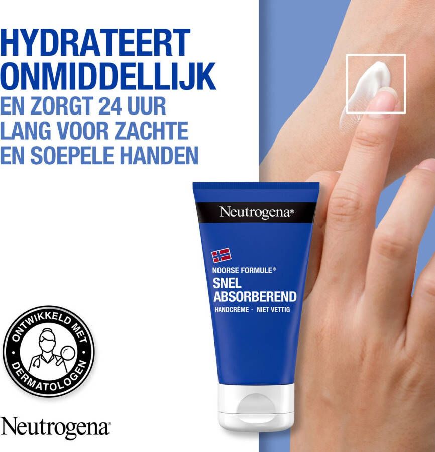 Neutrogena Noorse Formule Snel Absorberend Handcrème Droge en Zeer Droge Huid 75ml