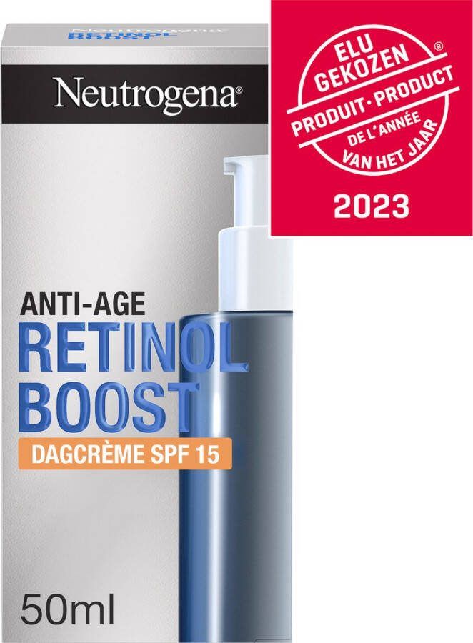 Neutrogena Retinol Boost Dagcrème SPF 15 beschermende vochtinbrengende anti-ageing dagcrème met Retinol mirtebladextract & hyaluronzuur 1 x 50ml
