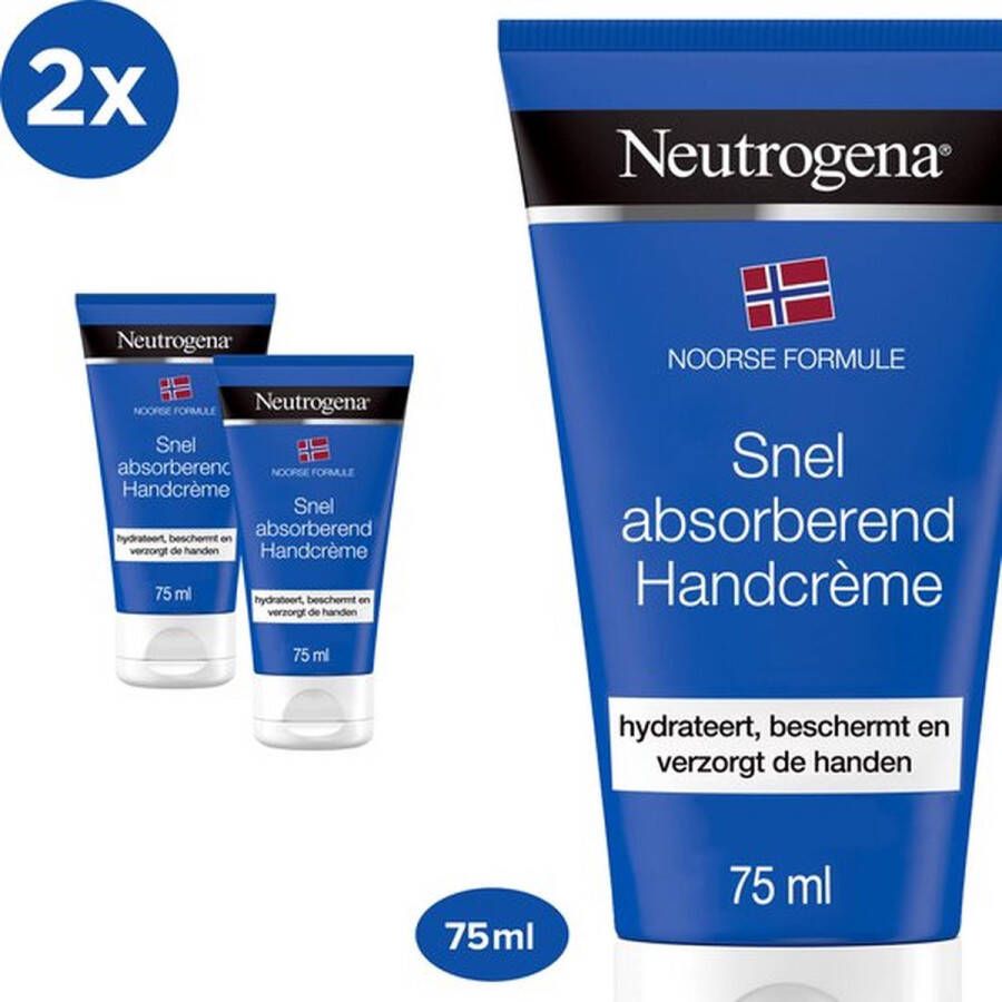 Neutrogena snel absorberende handcrème lichte formule 2 x 75 ml