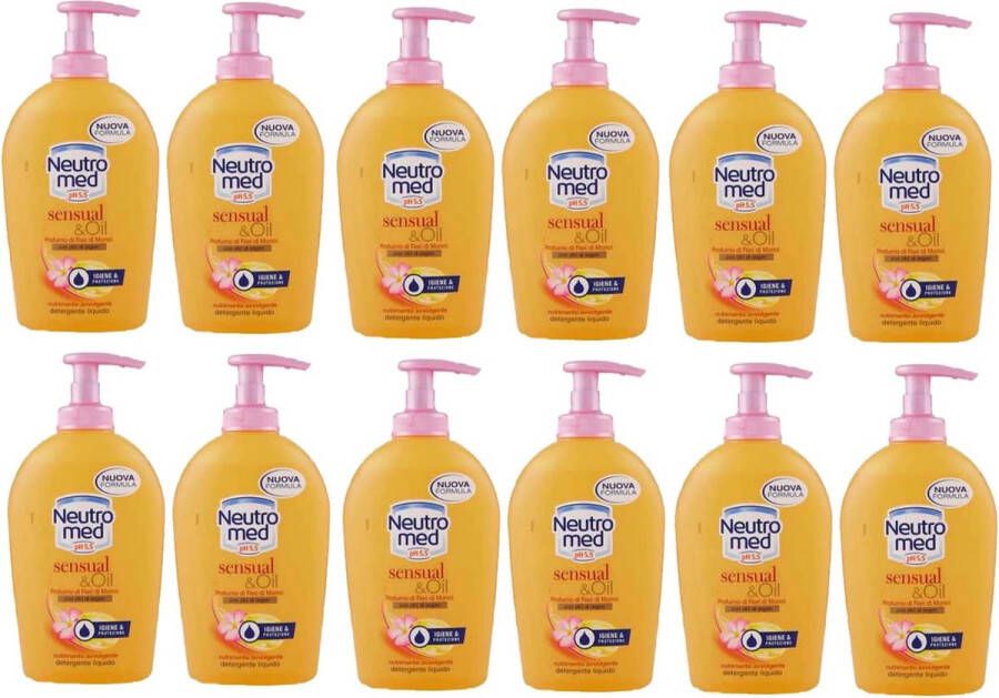 Neutromed Vloeibare Handzeep Sensual Met Argan Olie Hygiënisch & Beschermend 12x300ml Voordeelverpakking